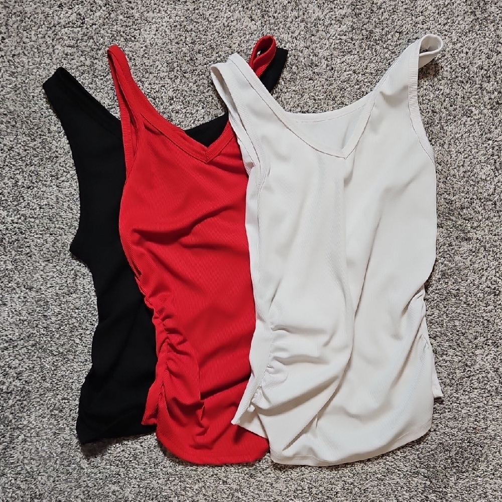 Women's Tank Top Bundle - Black, Red, and White